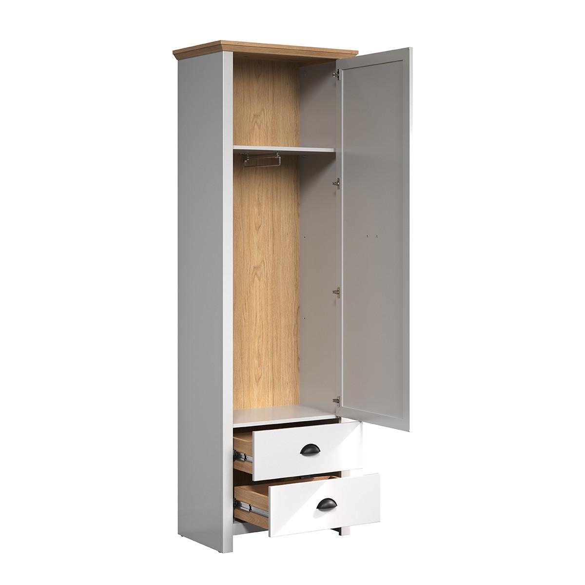 GARDEROBENSCHRANK Landside Grau - Grau, Holzwerkstoff (65/201/41cm) - ebuy24