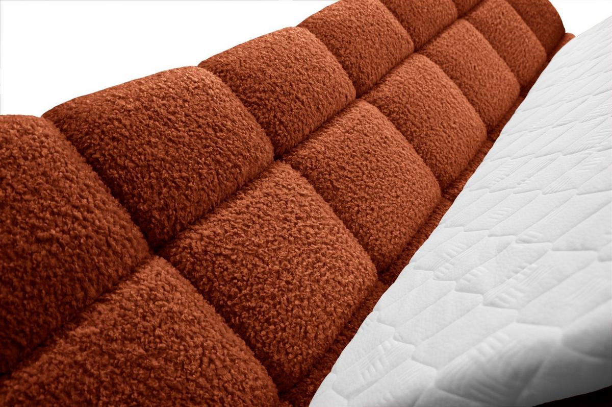 BOXBETT Nova In Rolf - Rotbraun, Holzwerkstoff/Textil (160/200cm) - Fun Möbel