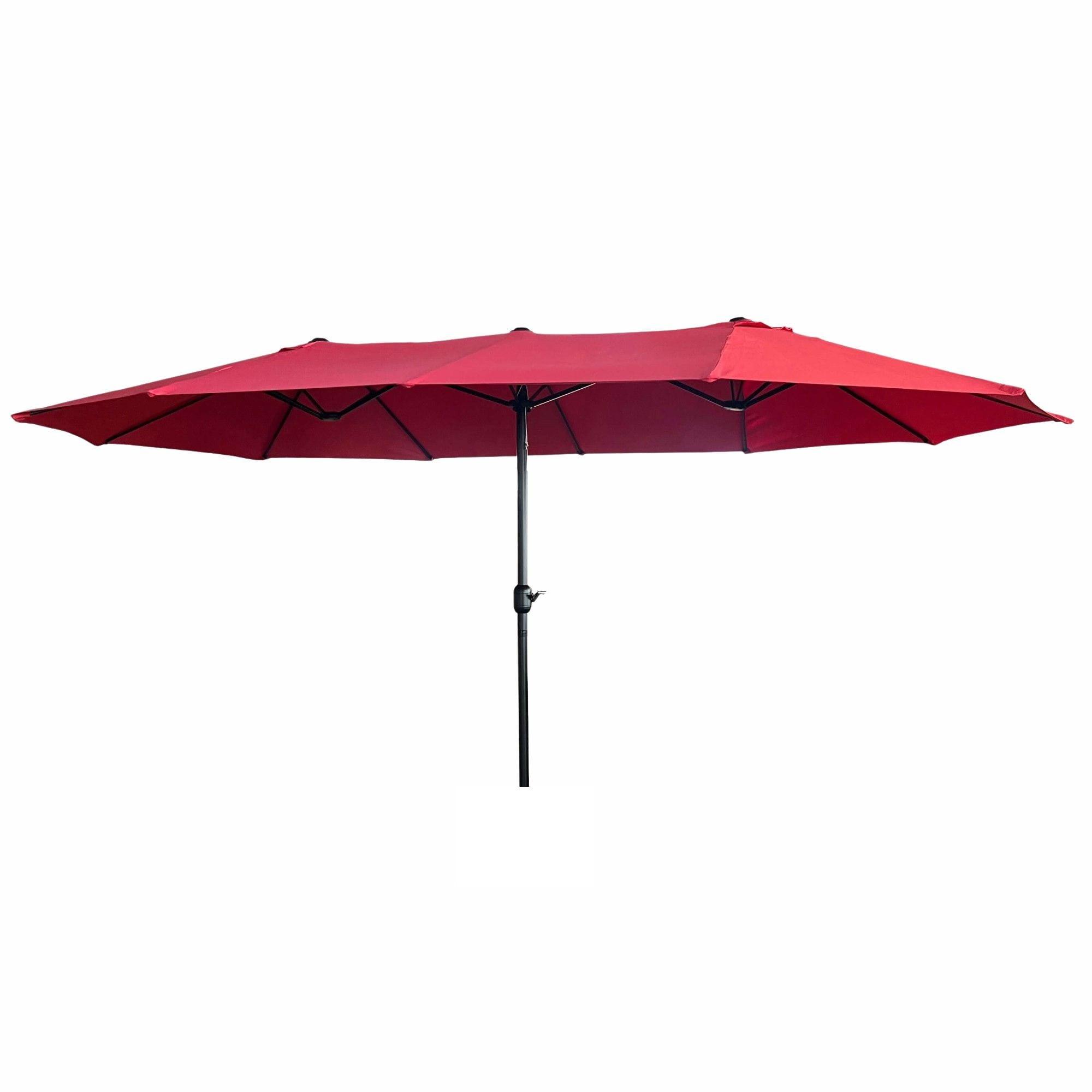 GARTENSCHIRM Rot 270/245/460 - Rot, Textil/Metall (270/460cm) - RAUMHIRSCH FURNITURE