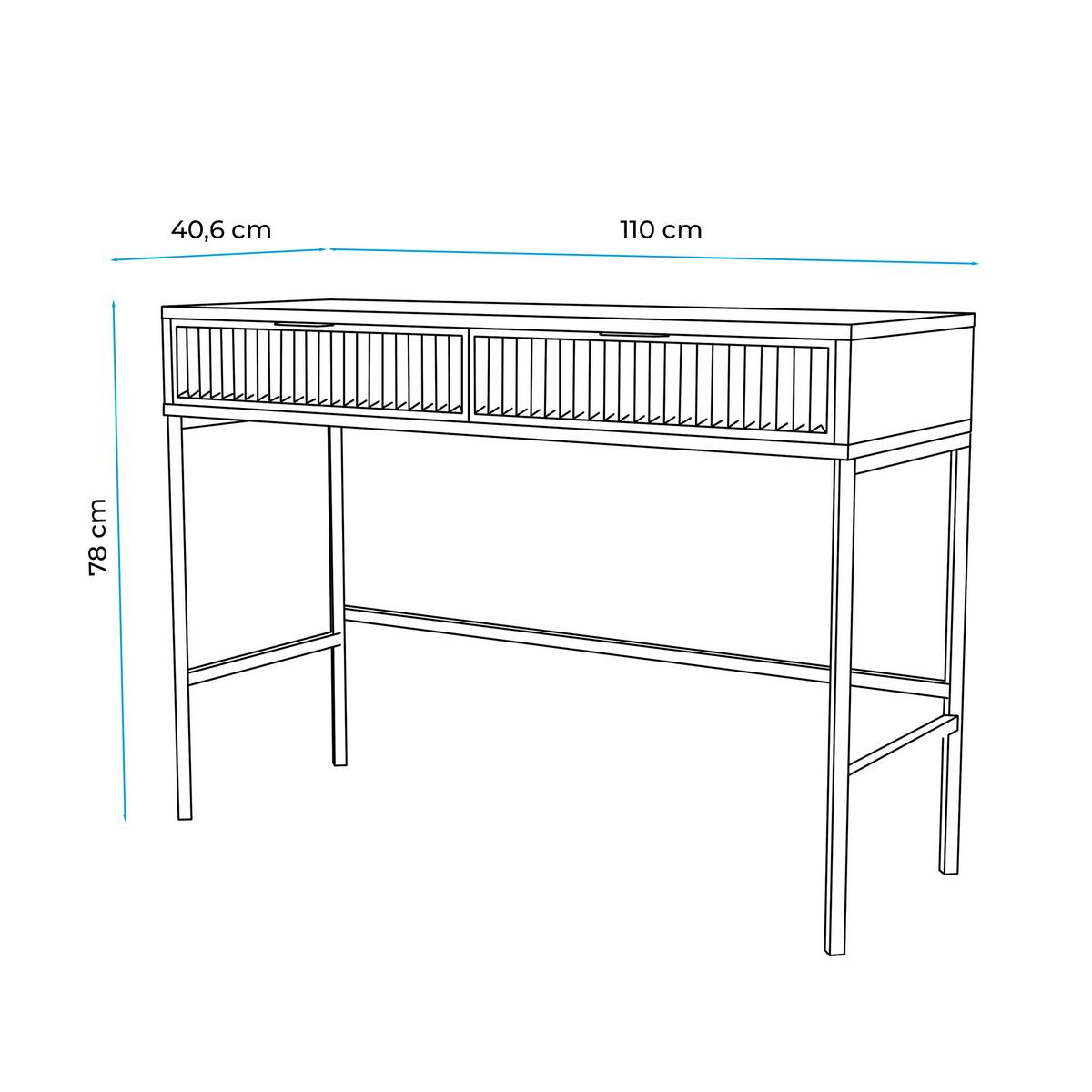 KONSOLENTISCH mit Schubladen, Grün - Grün, Holzwerkstoff (110/41/78cm) - Idohome
