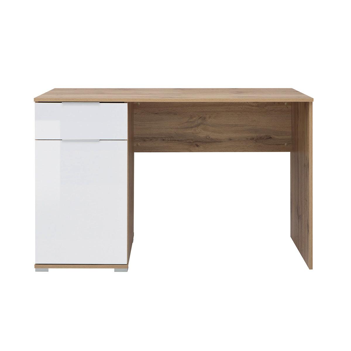 SCHREIBTISCH Selma Weiß und Holz - Weiß, Holzwerkstoff (120/60/76cm) - Petits-meubles