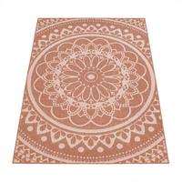 FLACHWEBTEPPICH, mit Mandala-Muster, Apricot, 160 x 220 cm - Orange, Textil (160/220cm) - KADIMA DESIGN