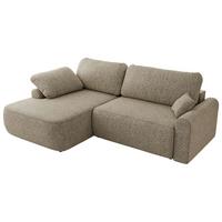 ECKSCHLAFSOFA CUBO L Dunkelbeige Struktur - links - Sandfarben/Beige, Kunststoff/Textil (273/187cm) - MKS