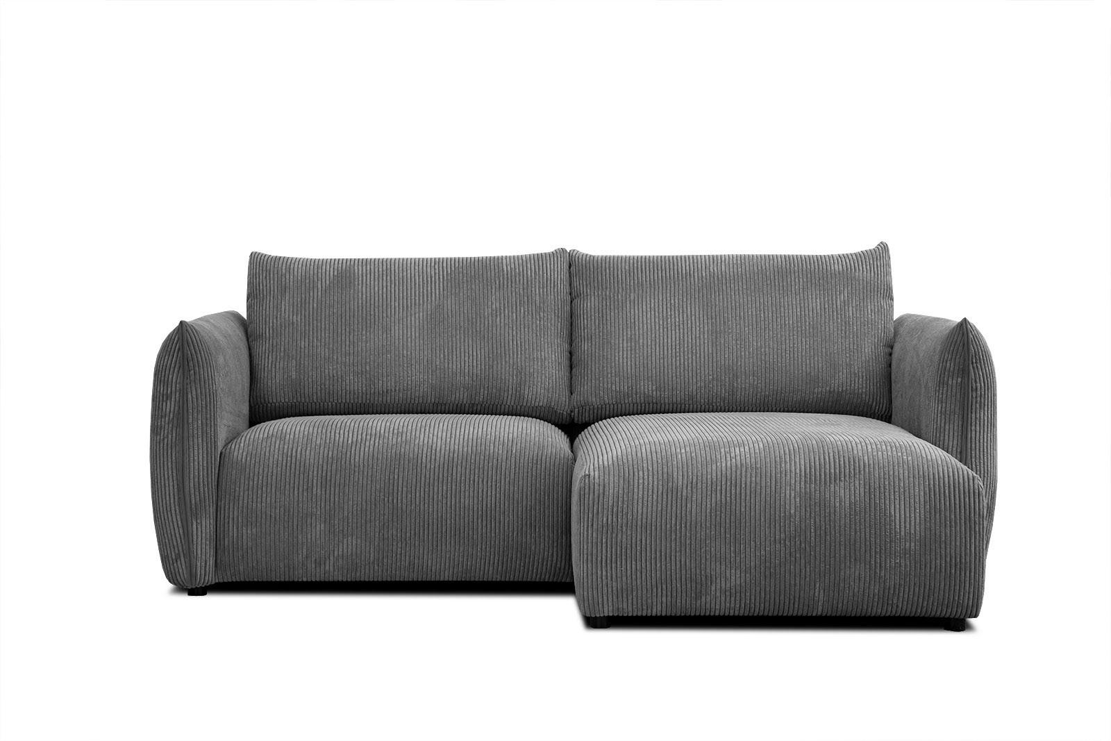 ECKSOFA TAUER 3-Sitzer, dunkelgrau - Dunkelgrau/Schwarz, Holzwerkstoff/Kunststoff (206/173cm) - Wozimo