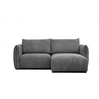 ECKSOFA TAUER 3-Sitzer, dunkelgrau - Dunkelgrau/Schwarz, Holzwerkstoff/Kunststoff (206/173cm) - Wozimo