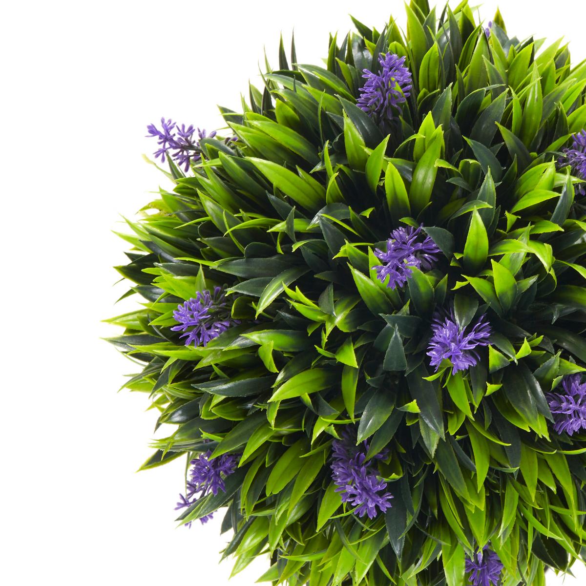 KUNSTPFLANZE Lavendel 2er-Set Künstliche Pflanzen 60 cm Zimmerpflanze Grün - Braun/Weiß, Kunststoff (60cm) - HOMCOM