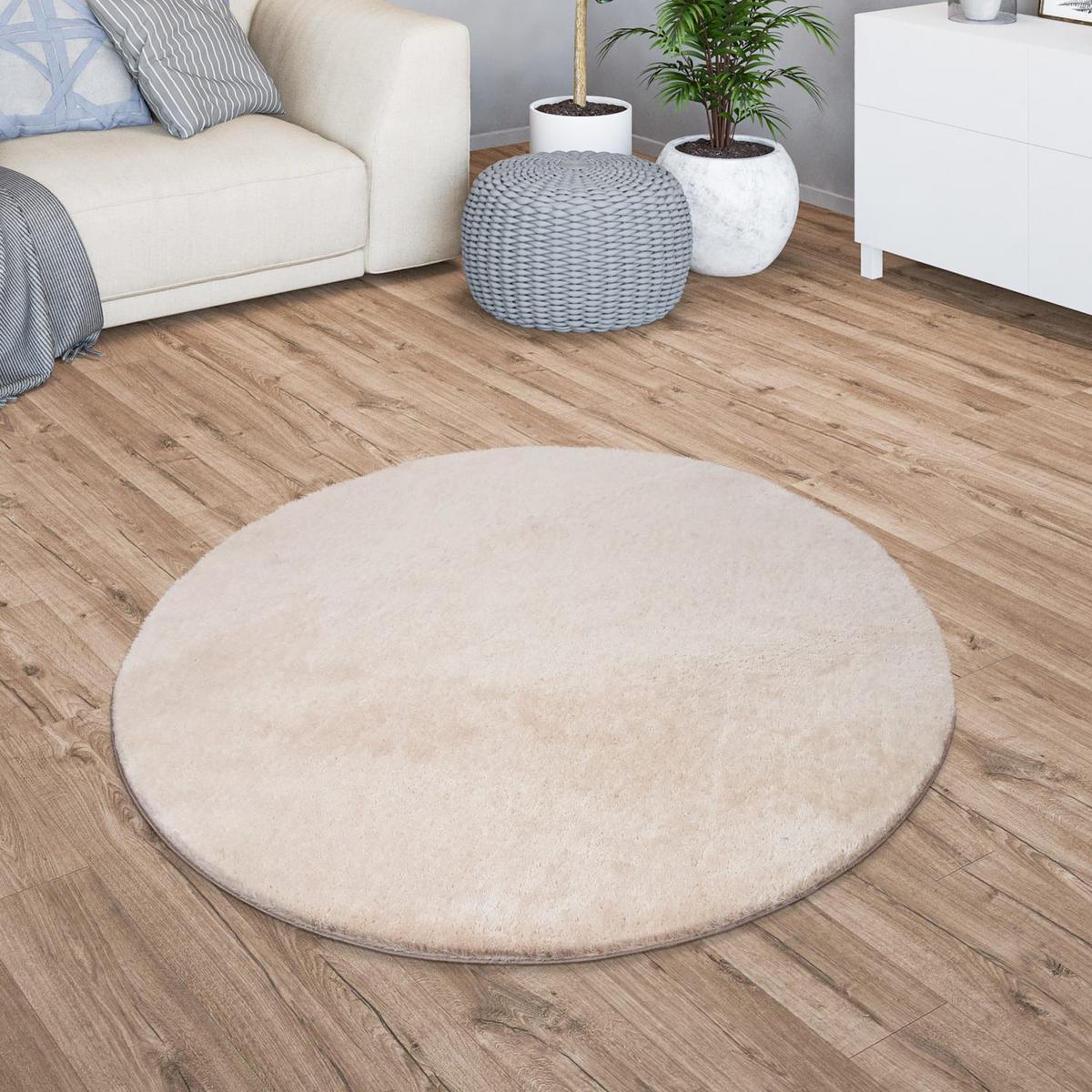 FLACHWEBETEPPICH Beige Ø 120 cm - Beige, Kunststoff (120/120cm) - TT Home