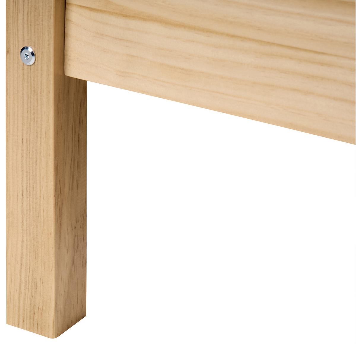BETT mit Lattenrost 120/200 Kiefernholz Hellbraun Echallon - Hellbraun/Braun, Holz (120/200cm) - Beliani