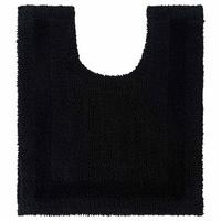 WC-VORLEGER 50/55 cm, 100% Baumwolle, wendbar - Schwarz, Textil (50/55cm) - Homescapes