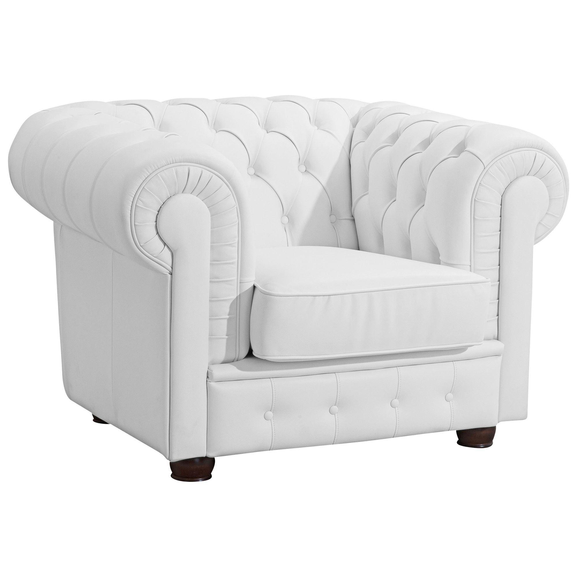 SESSEL Kalea Bezug pigmentiertes Nappaleder Buche nussbaum dunkel / weiß - Weiß, Leder (110/76/98cm) - 58aufmkessel