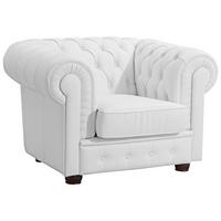 SESSEL Kalea Bezug pigmentiertes Nappaleder Buche nussbaum dunkel / weiß - Weiß, Leder (110/76/98cm) - 58aufmkessel
