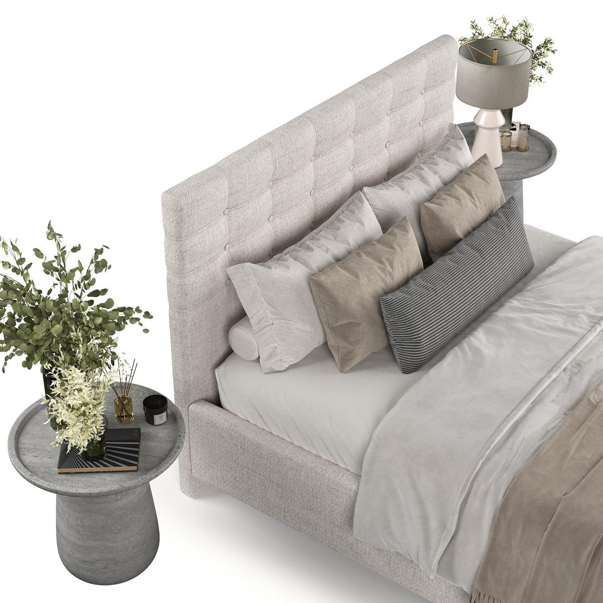 POLSTERBETT Soma 140/200 cm Hellbeige im Neve Stoff - Sandfarben/Naturfarben, Holz/Holzwerkstoff (140/200cm) - AltaBeds