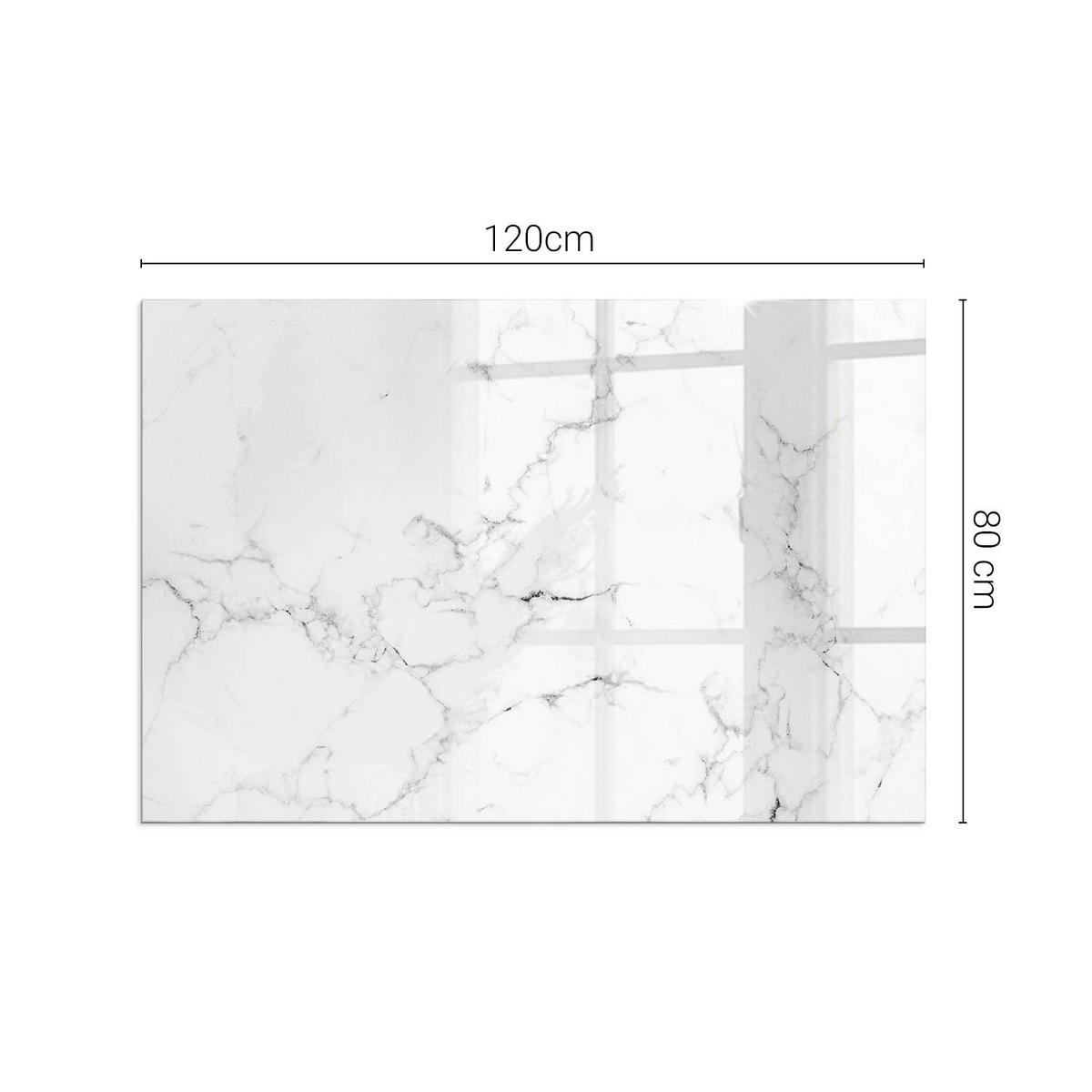 GLASPLATTE für Kamin 120x80 cm - Weiß, Glas (120/80/0.4cm) - TULUP