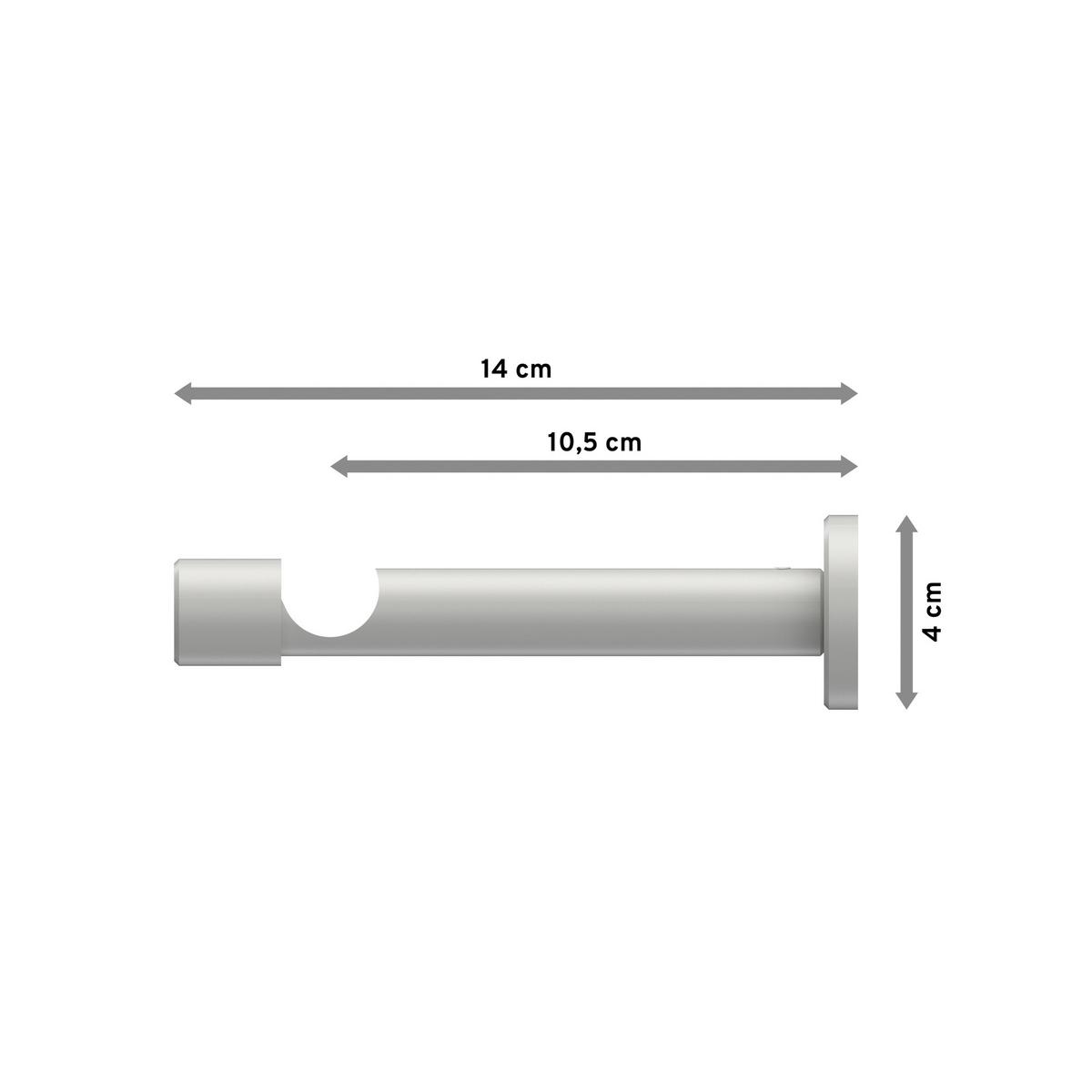 TRÄGER FÜR GARDINENSTANGEN 20 mm Ø, Prestige 1-läufig, Weiß - Weiß, Metall (13.7/4/4cm) - INTERDECO