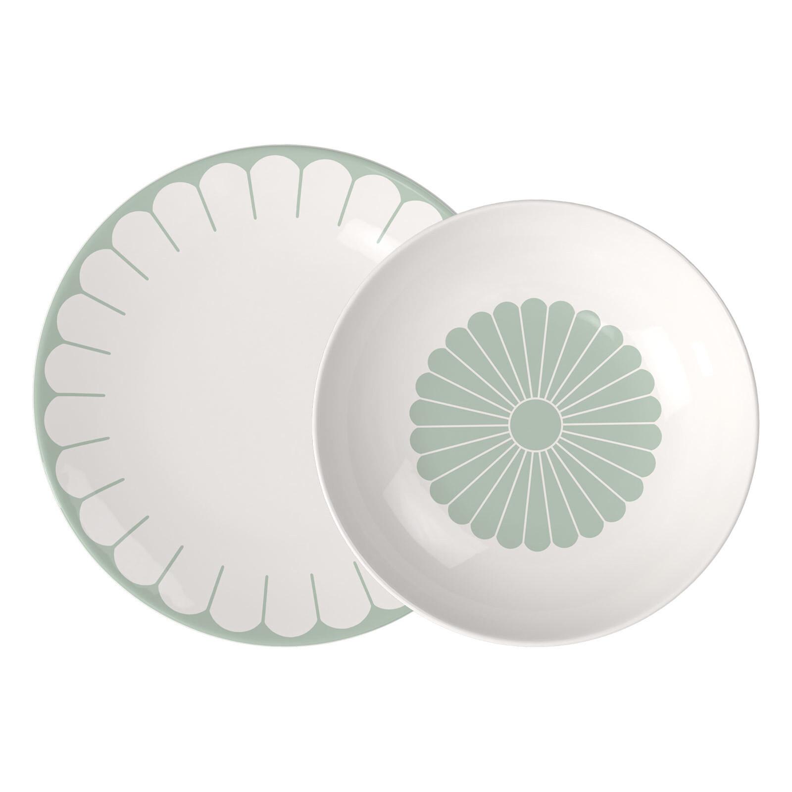 TAFELSERVICE Fleur Couleur Vert 12-tlg. - Grün, Keramik (24/5.1/24cm) - Villeroy & Boch