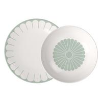 TAFELSERVICE Fleur Couleur Vert 12-tlg. - Grün, Keramik (24/5.1/24cm) - Villeroy & Boch