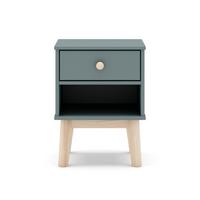 NACHTTISCH mit 1 Schublade und 1 offener Nische, L40 cm 35/40/53,1 cm - Grün, Holzwerkstoff (35/53.1/40cm) - Calicosy