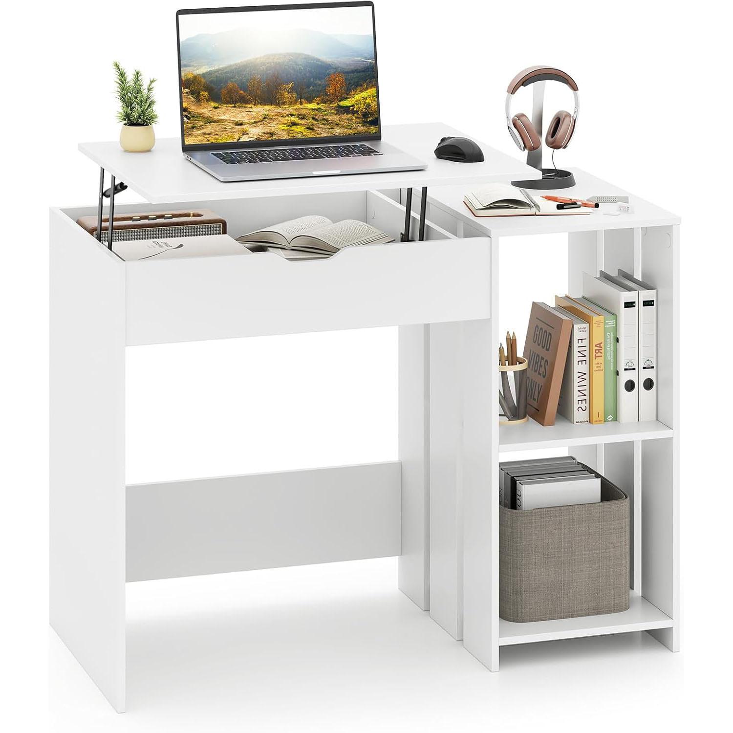 COMPUTERTISCH weiß - Weiß, Holzwerkstoff (49/100/75cm) - COSTWAY