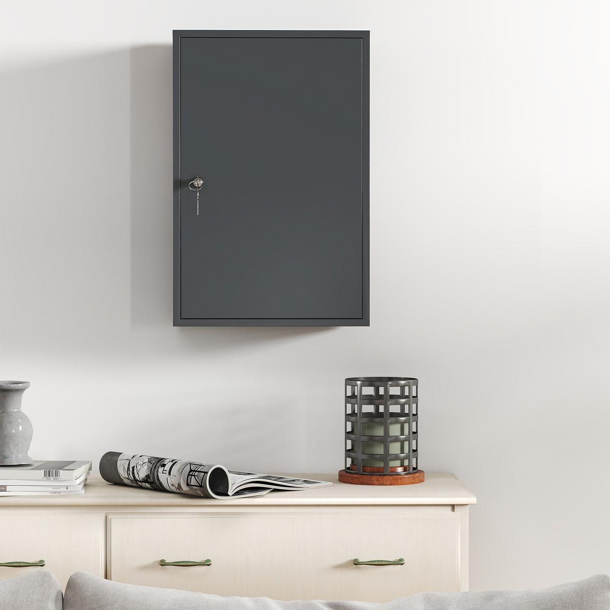 MEDIZINSCHRANK Metall Grau - Grau, Metall (18/60/40cm) - Kleankin