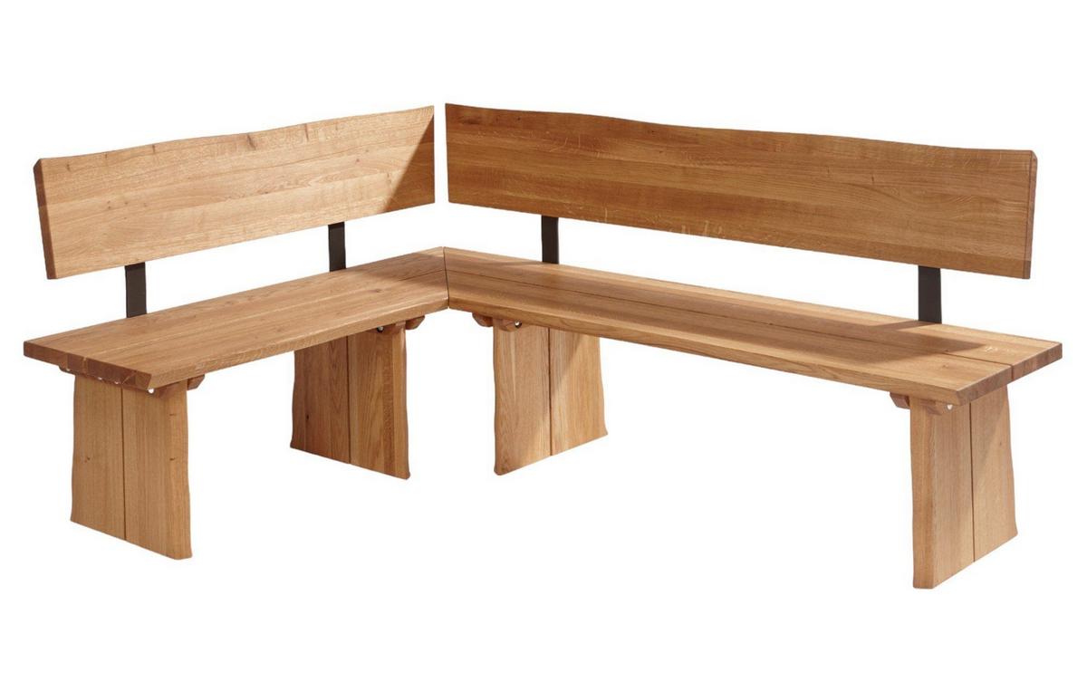 ECKBANKGRUPPE Daliunda aus Massivholz Wildeiche geölt - Wildeiche, Holz (203/1/153cm) - 58aufmkessel
