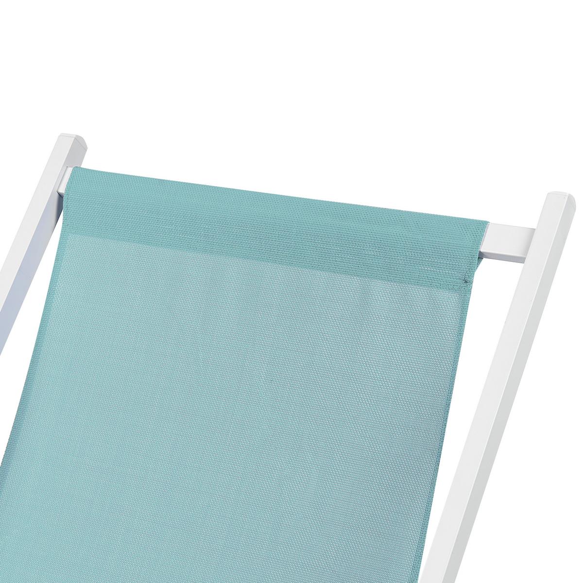 GARTENLIEGE weiß/hellblau Locri II - Weiß/Hellblau, Metall (60/79/95cm) - Beliani