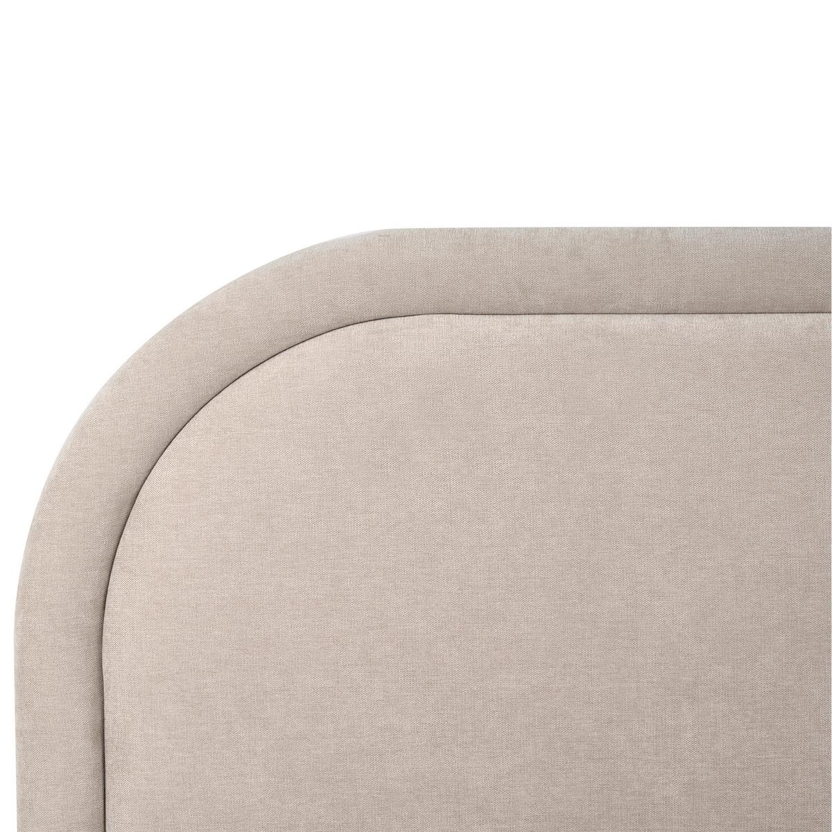 BETT mit Stauraum 180/200 cm Chenillegewebe Hellbeige Quillien - Beige, Textil (180/200cm) - Beliani