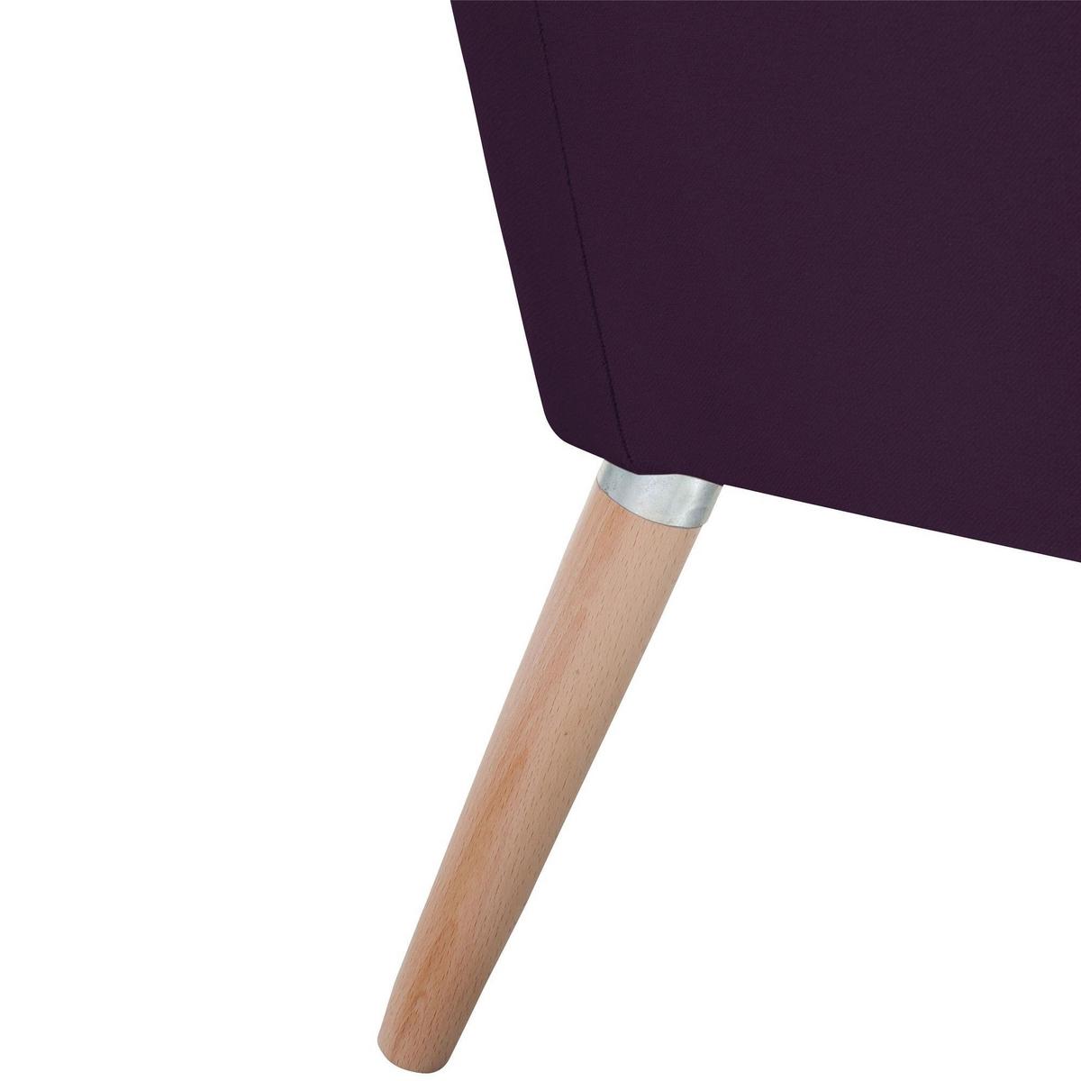 SESSEL Kachka Bezug Samtvelour Buche natur / purple - Buchefarben/Lila, Kunststoff (71/81/67cm) - 58aufmkessel