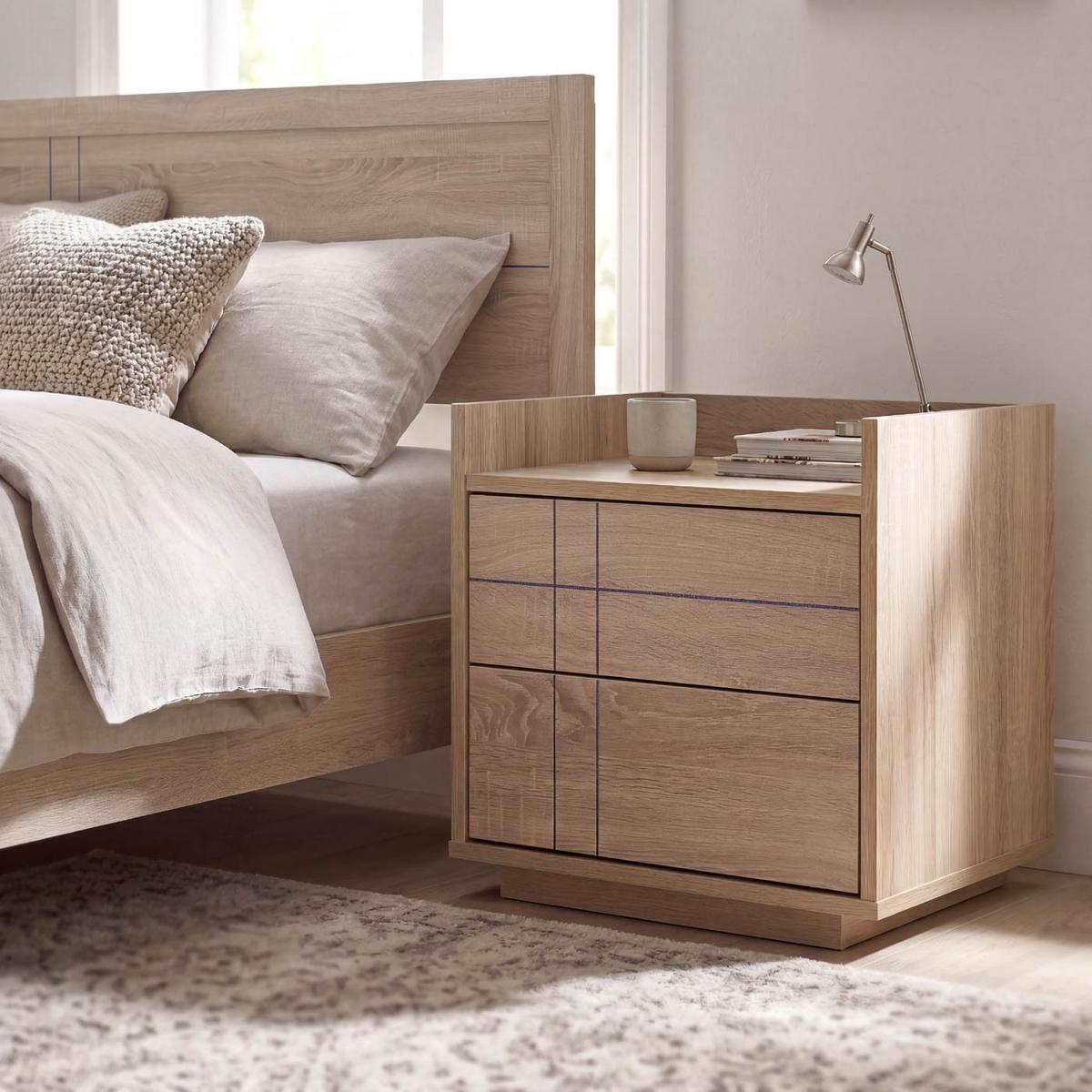 NACHTTISCH eckig Beige - Beige, Holz (48/43/41cm) - MCW