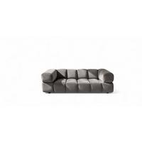 SOFA 3-sitzer Blanche In Bluvel - Grau, Holzwerkstoff/Textil (240/70/96cm) - Fun Möbel