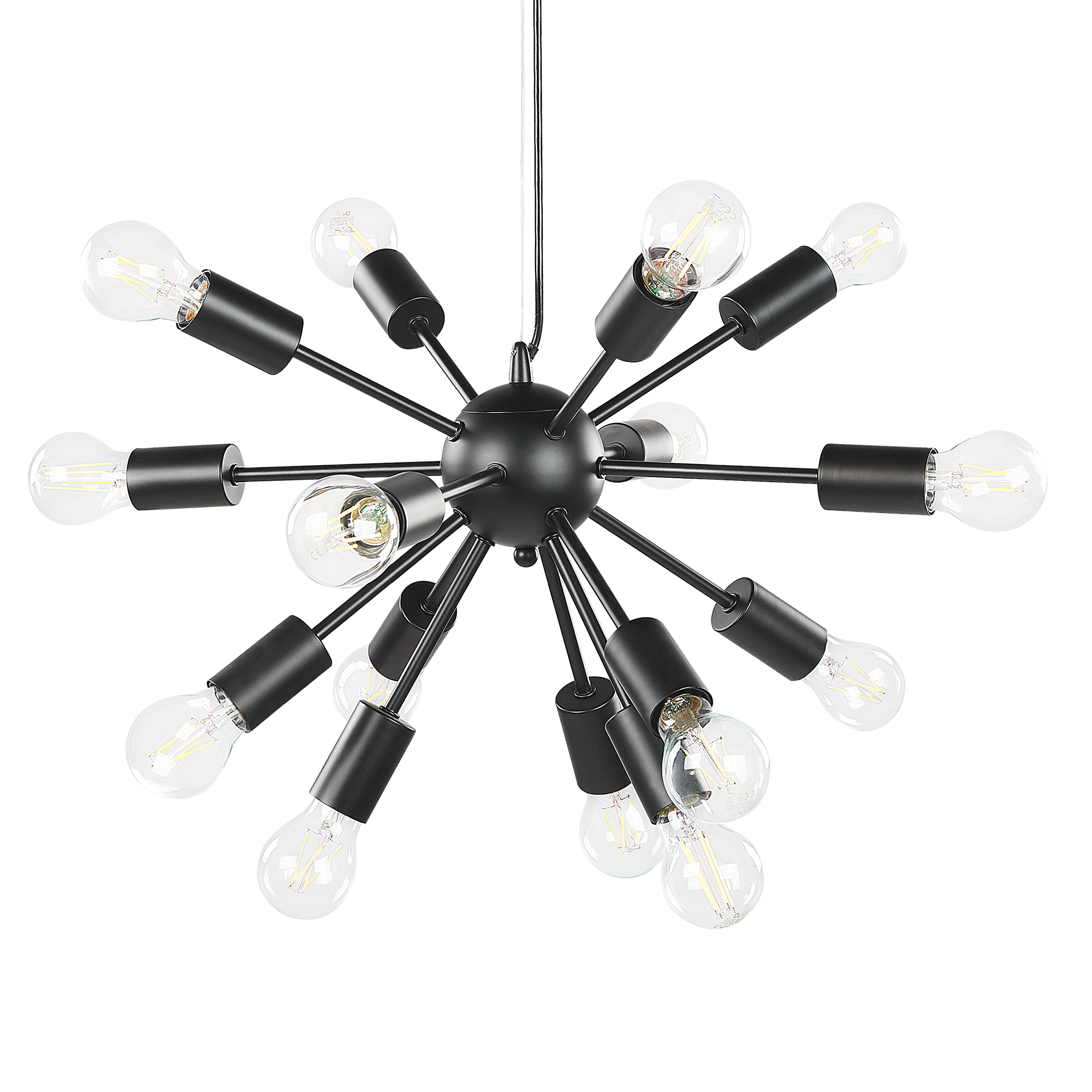 HÄNGELEUCHTE Balagas 52/52/115 cm - Schwarz, Metall (52/52/115cm) - Beliani