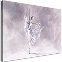 WANDBILD ballerina pirouet - Silberfarben, Textil (60/40cm) - Feeby
