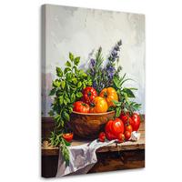 LEINWANDBILD Essen & Trinken 70x100cm - Multicolor, Textil (70/100cm) - Feeby