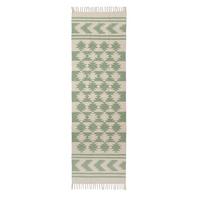 KELIM-TEPPICHLÄUFER Turin 66/200 cm - Grün, Textil (66/200cm) - Homescapes