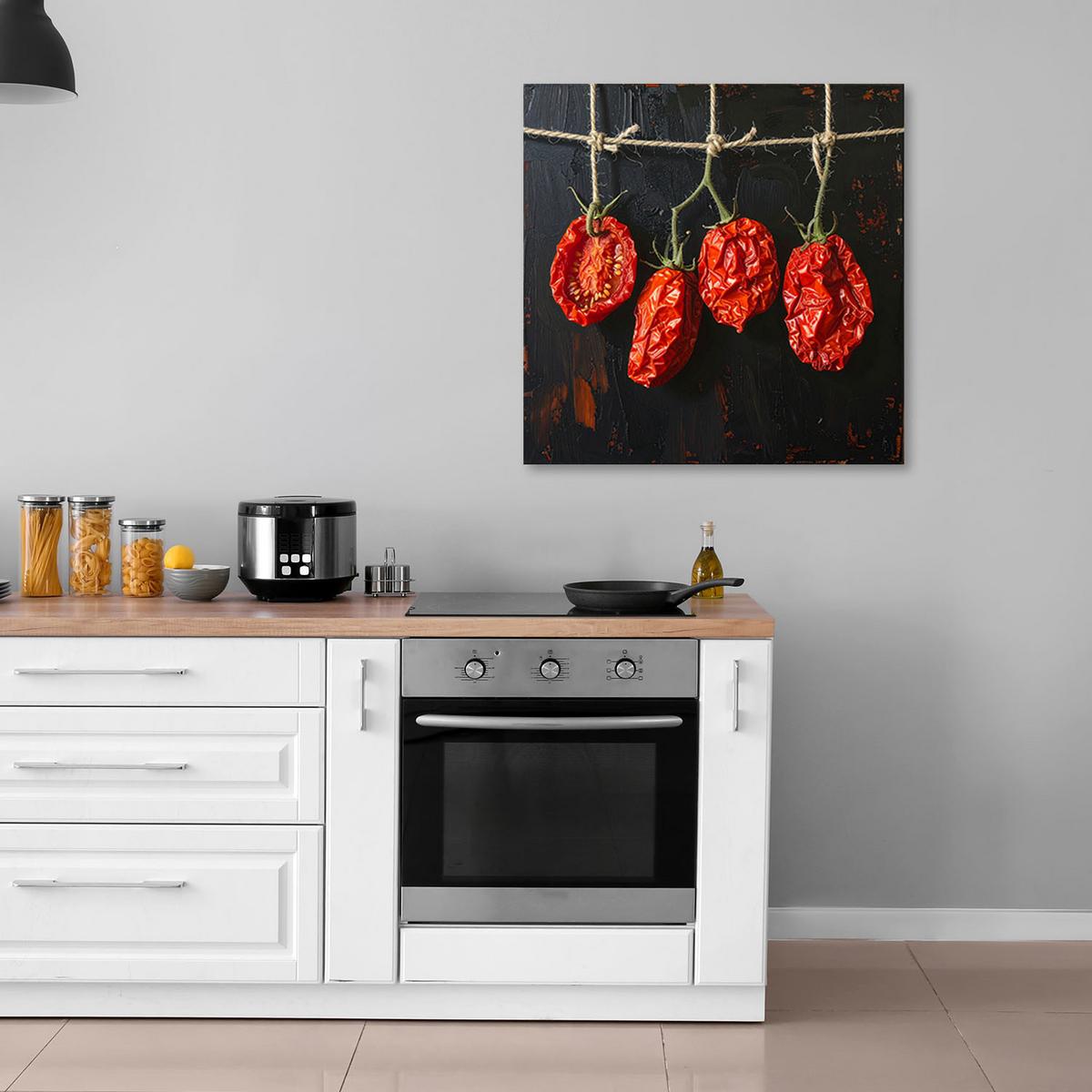 LEINWANDBILD Essen & Trinken 30x30cm - Rot, Textil (30/30cm) - Feeby