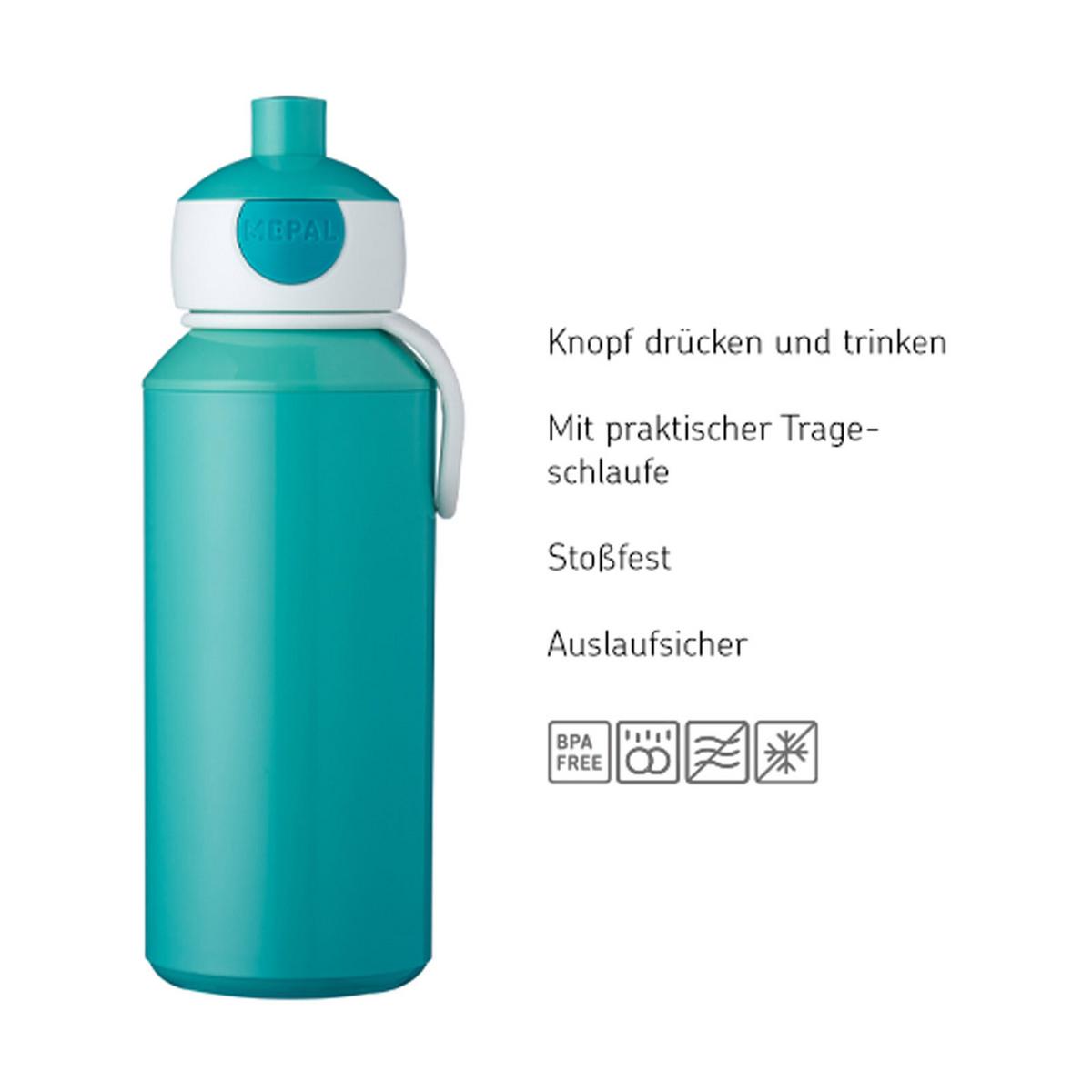 POP-UP TRINKFLASCHE Campus (2025) Tropical Ocean 400 ml - Blau, Kunststoff (0.4L) - Mepal