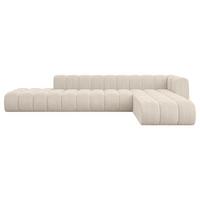 ECKSOFA modulares Sofa Zuvon-L2 - 387x177x70 cm Beige - Beige, Holzwerkstoff/Textil (387/177cm) - ALTDECOR