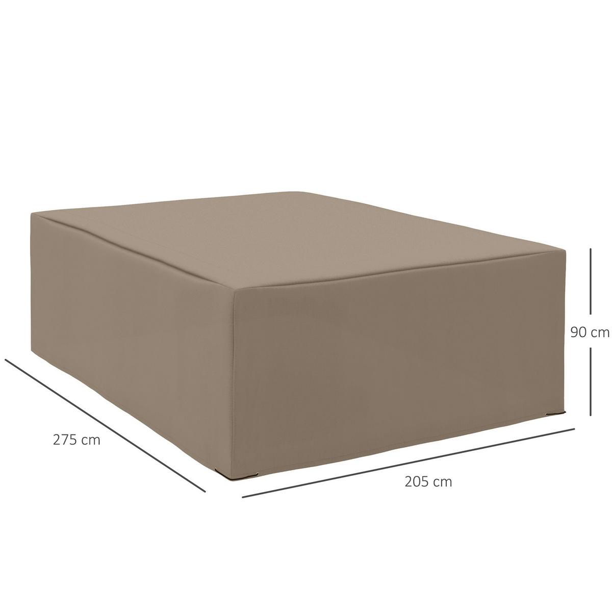 GARTENMÖBEL Abdeckung Oxfordstoff Beige - Beige, Textil (205/90/275cm) - Outsunny