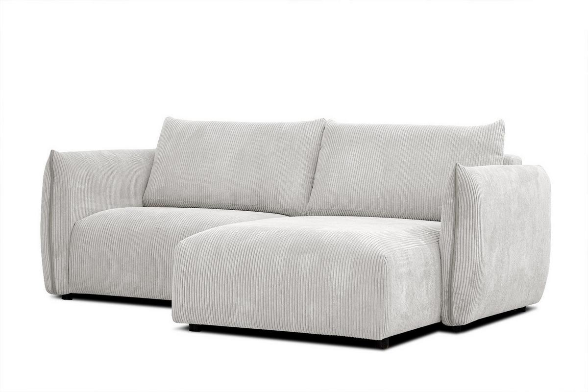ECKSOFA TAUER 3-Sitzer, weiß - Schwarz/Weiß, Holzwerkstoff/Kunststoff (206/173cm) - Wozimo