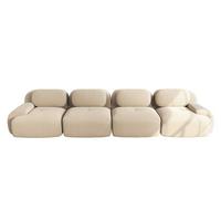 4-SITZER SOFA Modulares Boneless Cord Sofa Rahmenlos - Beige, Textil (388/75/103cm) - Urban Meuble