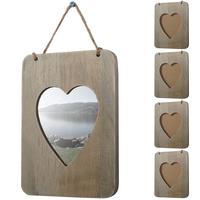 BILDERRAHMEN SHABBY-LOOK herz Grau - Grau, Holz (13/26cm) - MCW