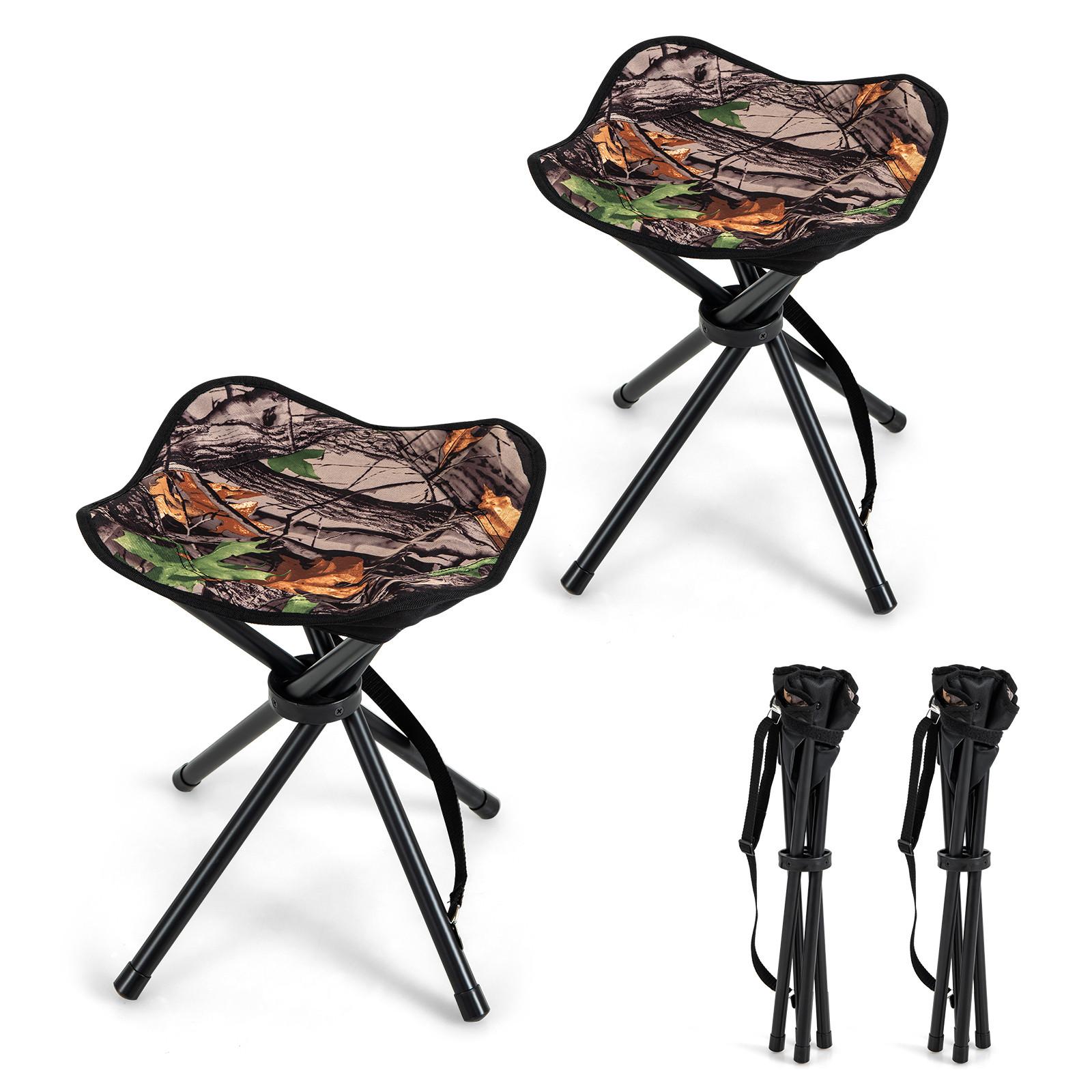 JAGDHOCKER Tarnmuster(2er-Set) - Grün, Metall (32/40/32cm) - COSTWAY