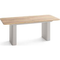 ESSTISCH Riven rechteckig ausziehbar verlängerbar mit Butterfly-Auszug, Eiche Braun 200-296/90/76 cm - Kaschmir/Eiche Wotan, Holzwerkstoff/Metall (90/296/76cm) - WFL GROUP