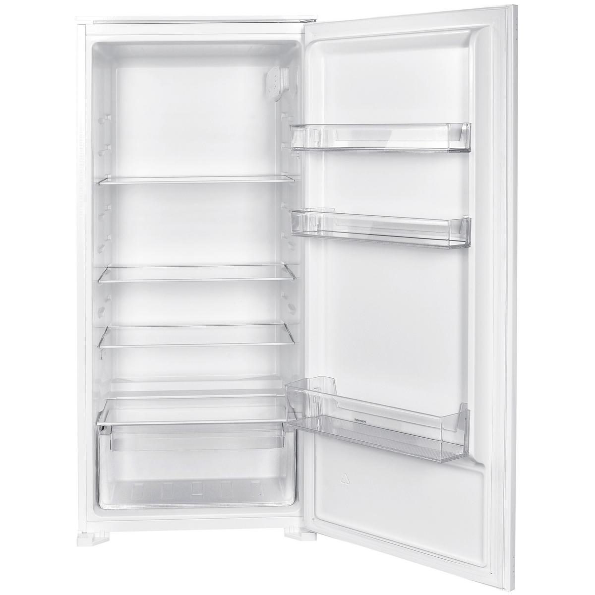 KÜHLSCHRANK Einbau, ohne Gefrierfach, 122cm Nische, 199 Liter, Schlepptürtechnik, 39 dB, CB1991E - Weiß, Glas/Kunststoff (54/123/54cm) - homeX