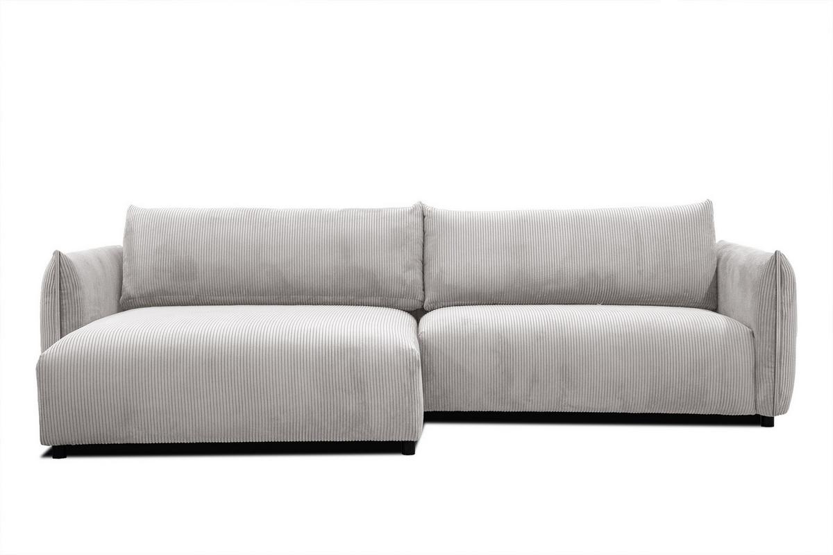 ECKSOFA TAUER 5-Sitzer, weiß - Schwarz/Weiß, Holzwerkstoff/Kunststoff (174/292cm) - Wozimo
