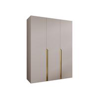 DREHTÜRENSCHRANK Mila I 150 - Kaschmir/Goldfarben, Holzwerkstoff/Kunststoff (150/202/52cm) - MIRJAN24