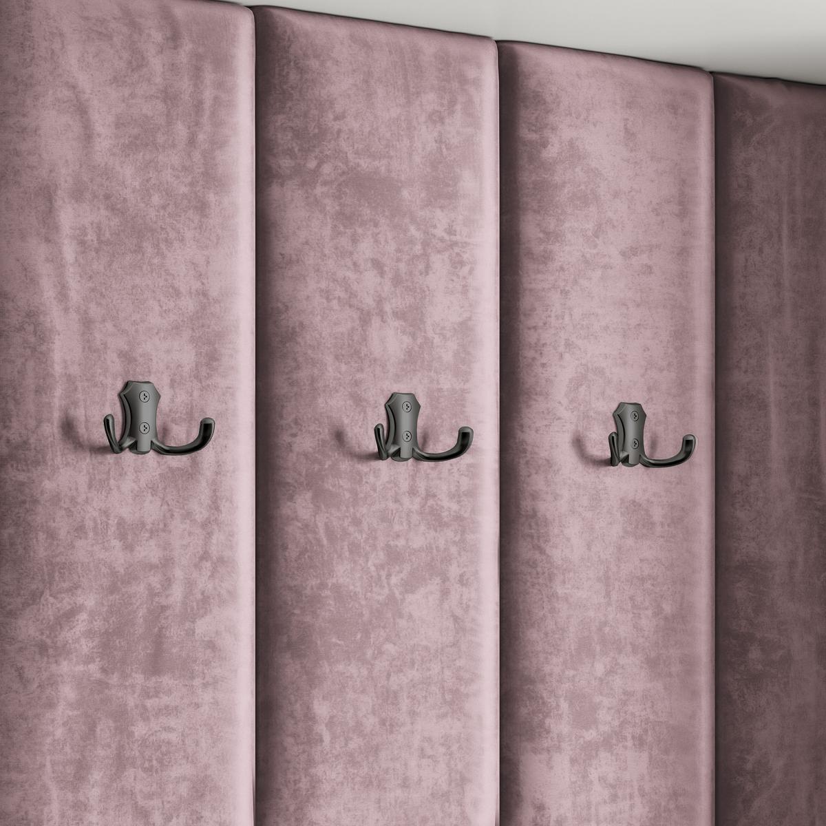 GARDEROBENSCHRANK REMA 180/240/60 cm Modern Garderobe-Set Weiß - Lila/Weiß, Holzwerkstoff (180/240/60cm) - MASSENO