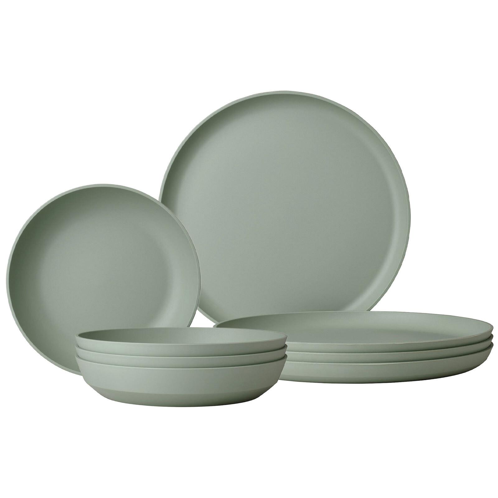 TAFEL-SET Silueta Nordic Sage 8-tlg. - Mintgrün, Kunststoff (2/2/2cm) - Mepal