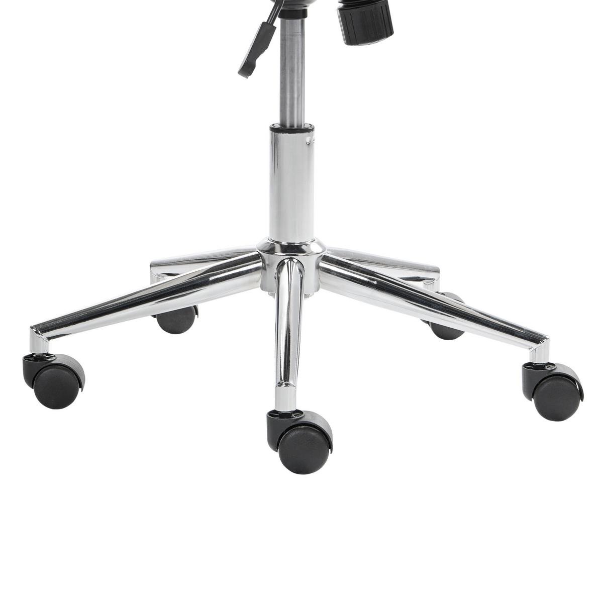 BÜROSTUHL Cord Hellbeige Wellston - Beige/Silberfarben, Textil/Metall (55/80/55cm) - Beliani