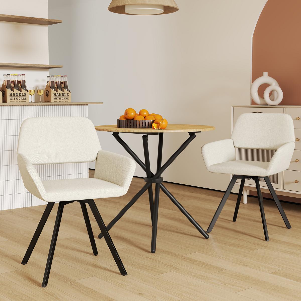 ESSTISCH 80/80/75 cm braun - Beige, Holz/Metall (80/80/75cm) - Urban Meuble