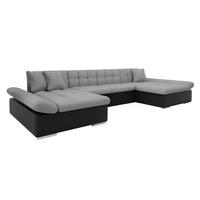 WOHNLANDSCHAFTEN Alia - Schwarz/Grau, Holz/Textil (360/75/160cm) - MIRJAN24